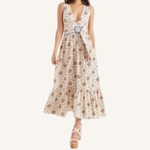 Sachin & Babi Floral Midi Dress Size 6 Gown Wedding Guest Cocktail Formal
